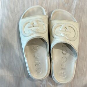 Gucci Beige Slide Sandals